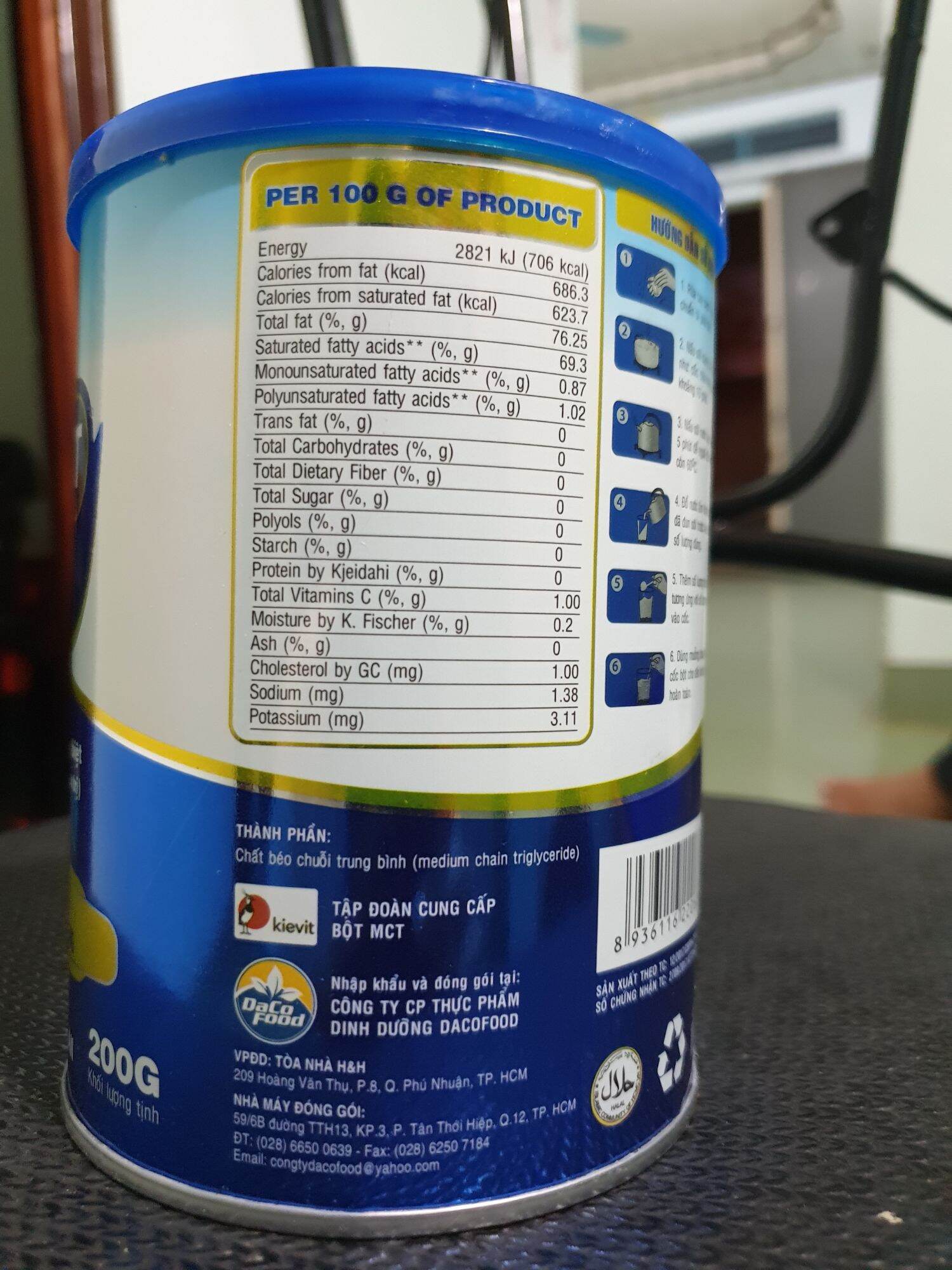 Bột MCT-Medium Chain Triglycerid bột tăng cân trẻ em