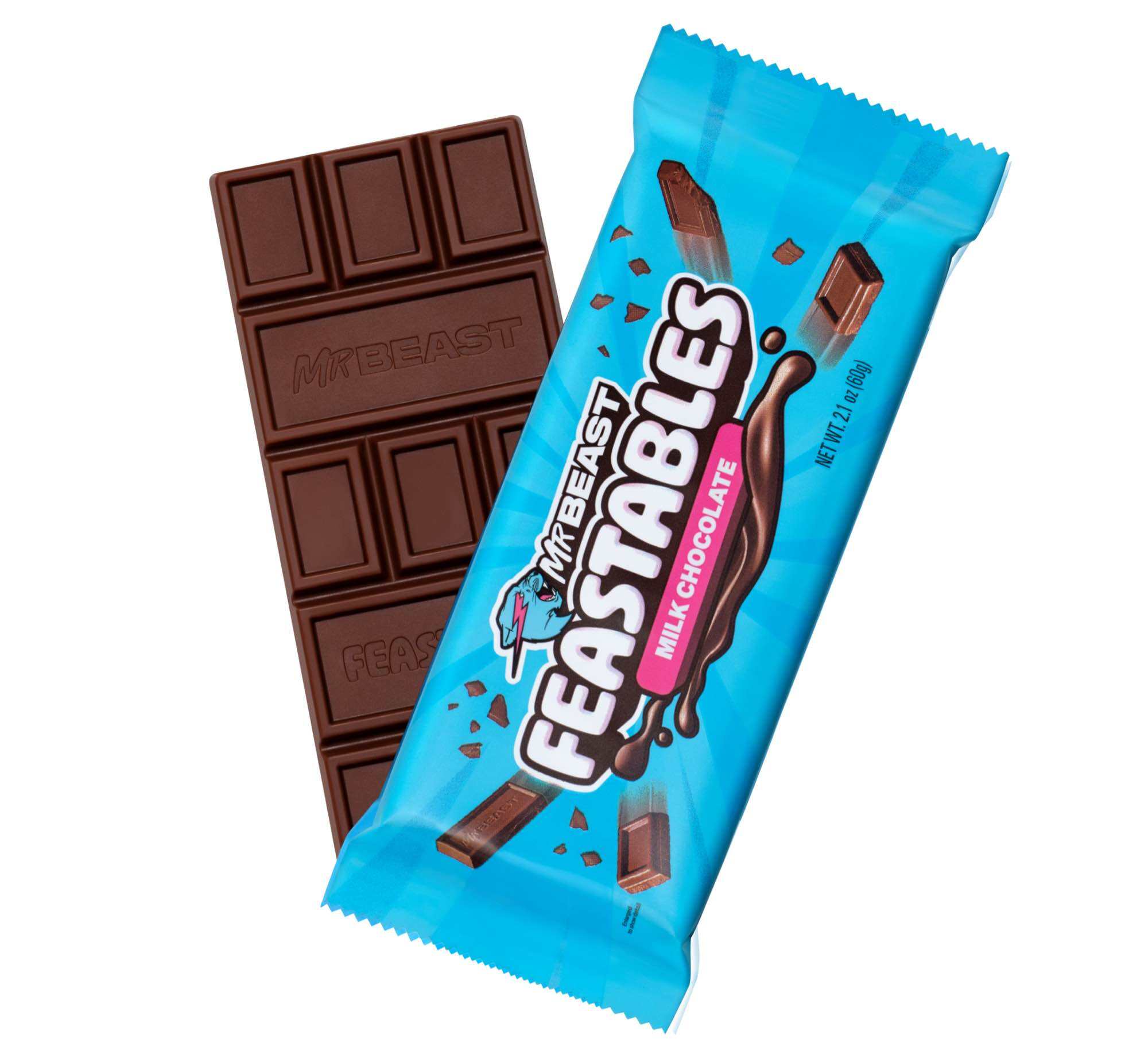 Tặng kèm đá gel - Kẹo socola Mỹ bản giới hạn Mr. Beast thanh 60gr Mrbeast