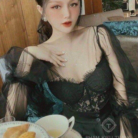 Sét Áo lưới cột nơ tay & áo pra ren trong siêu hot