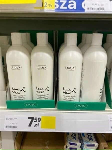 Sữa tắm dê trắng da 500ml Ziaja hàng Ba Lan