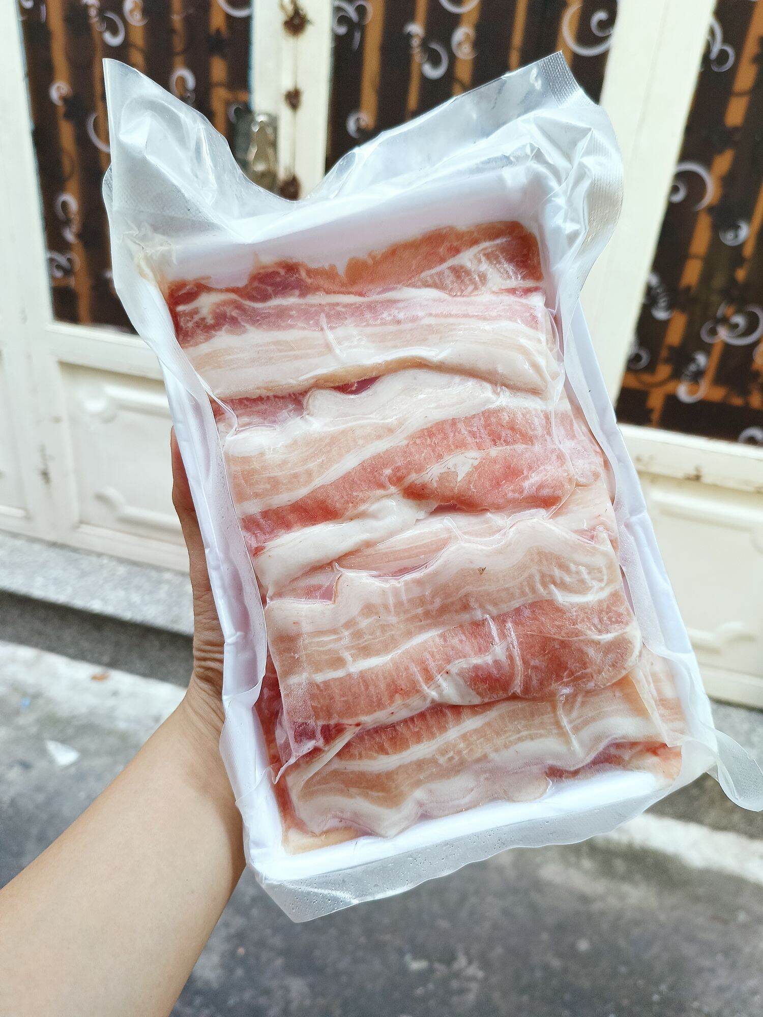 (HCM)Ba chỉ heo Nga cắt lát 5mm, loại ngon