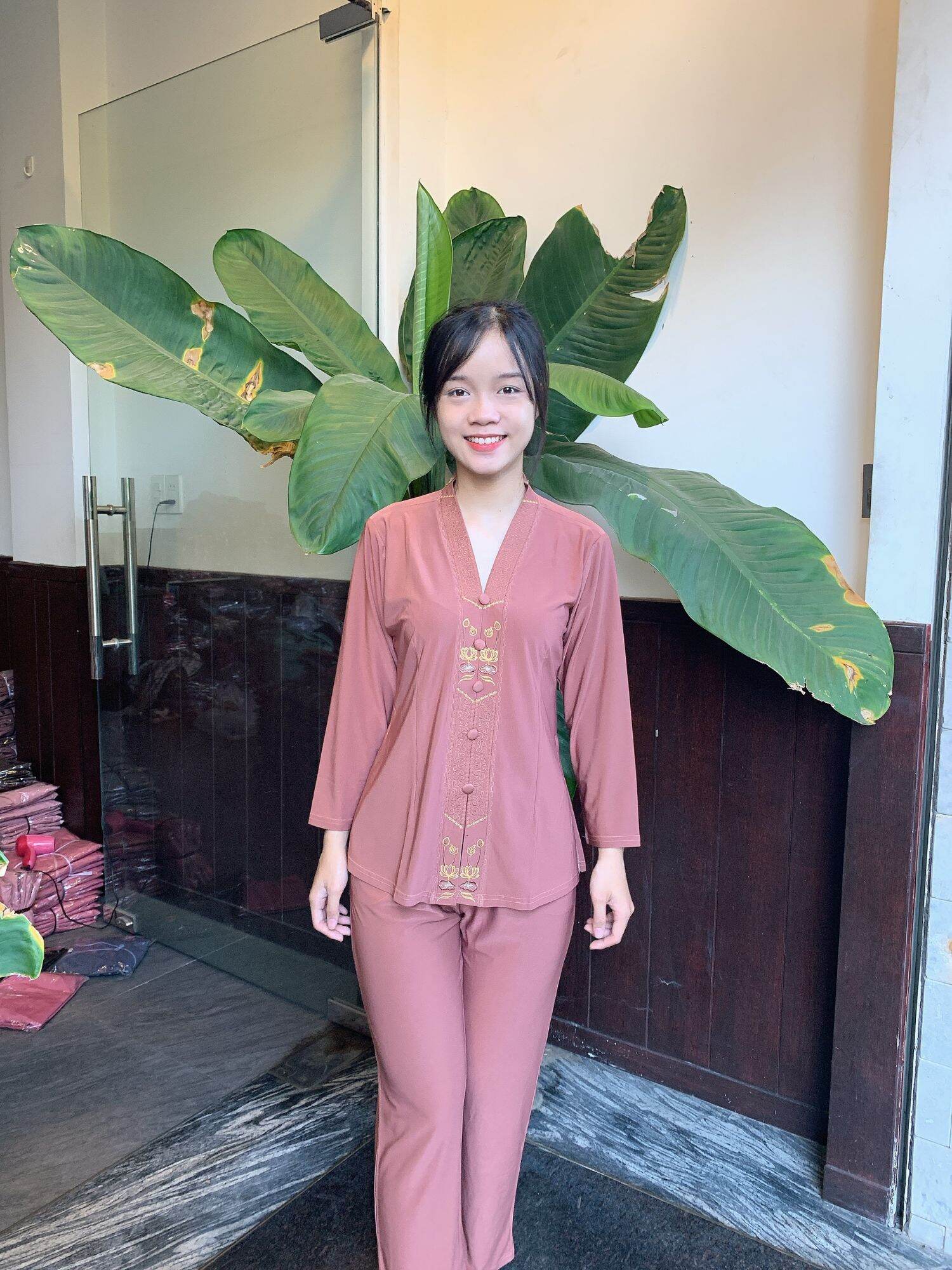 Đồ bộ đồ lam đi chùa#lắc balai thun.