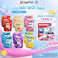 Combo 2 Túi Nước Xả Vải Comfort Thơm Mát Gấp 10 Lần / Hương Nước Hoa 100 Giờ Lưu Hương Túi 3.7L (bao bì tùy lô nhập hàng)