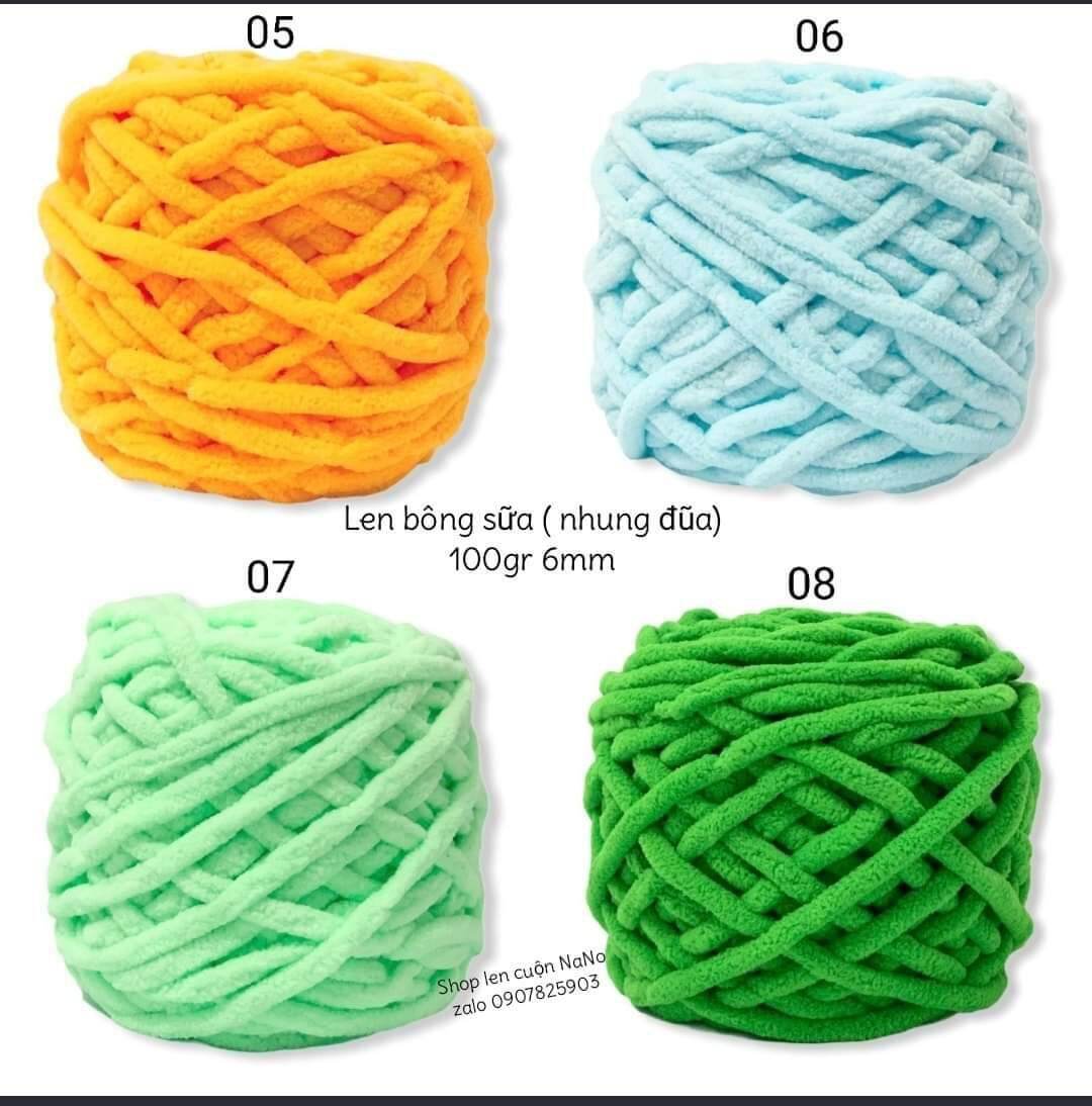 len bông sữa 100gam sợi 6mm