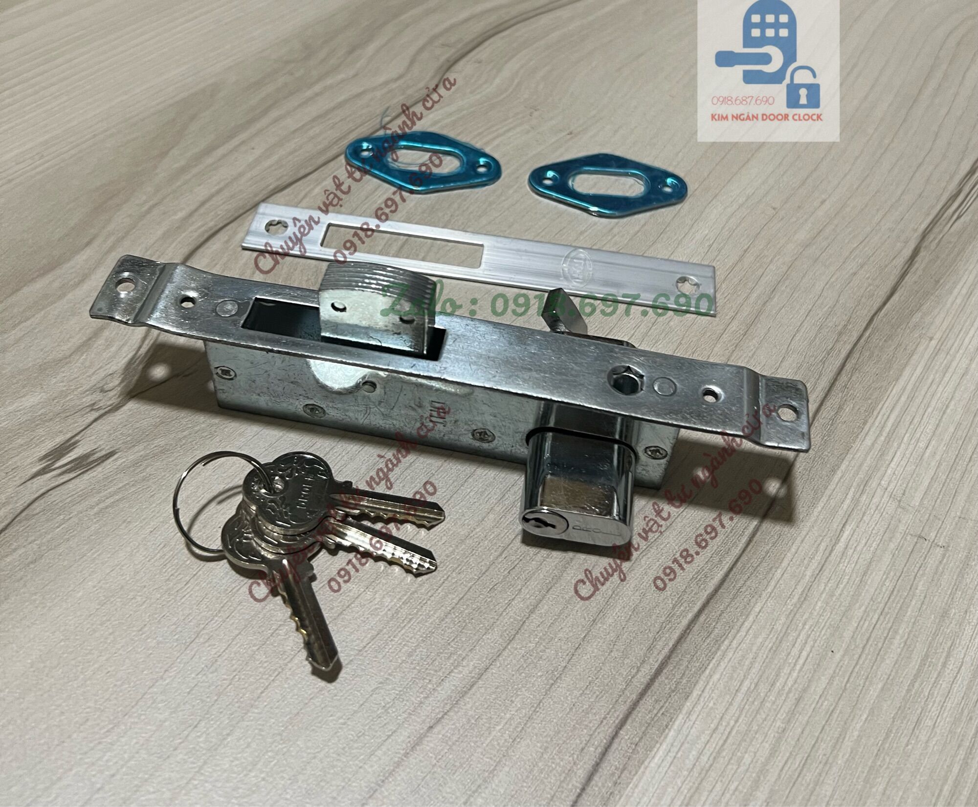 [HCM]Khóa âm cửa mở - khoá DROLL chìa thau