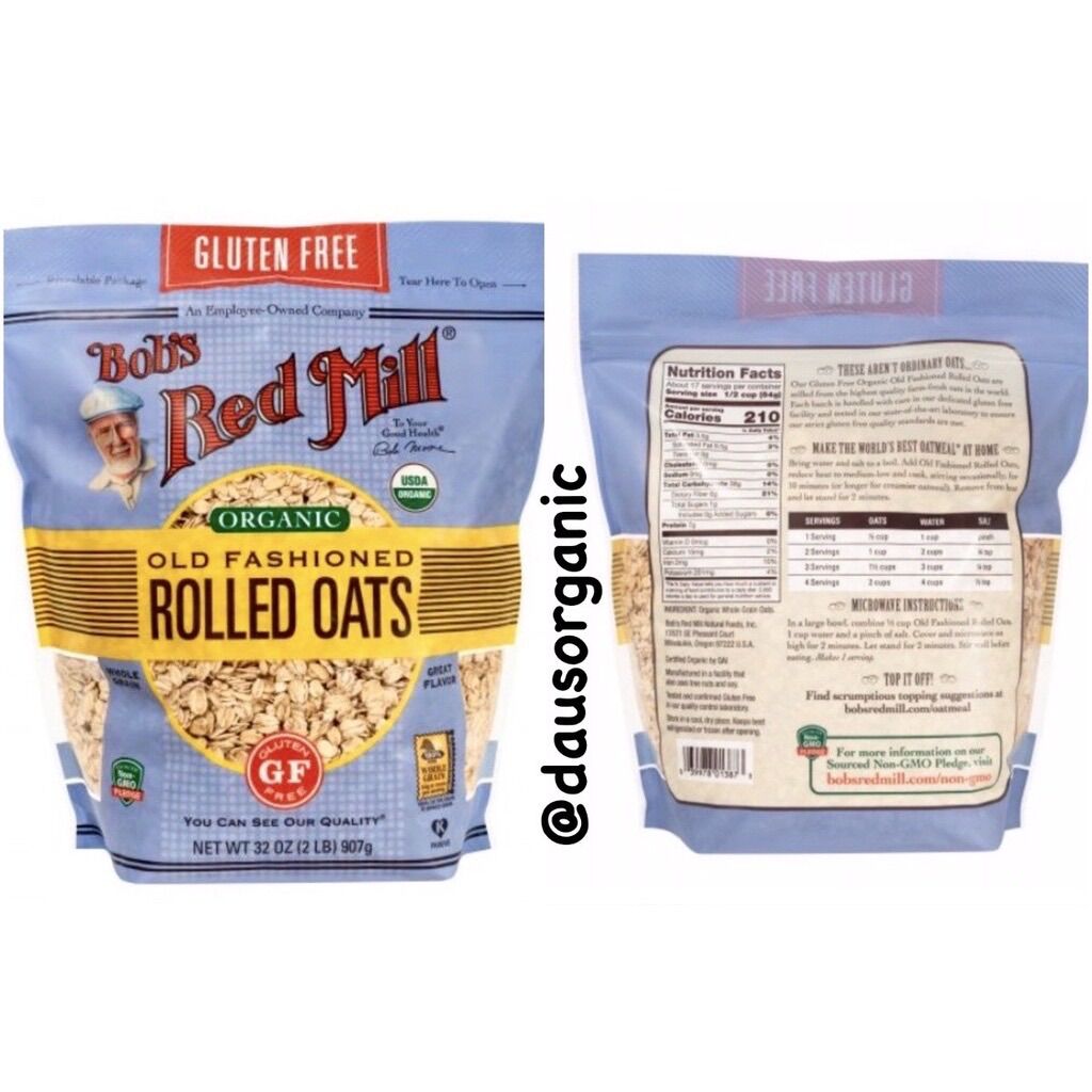 Yến mạch hữu cơ cán vừa bob's red mill - gluten free 907g