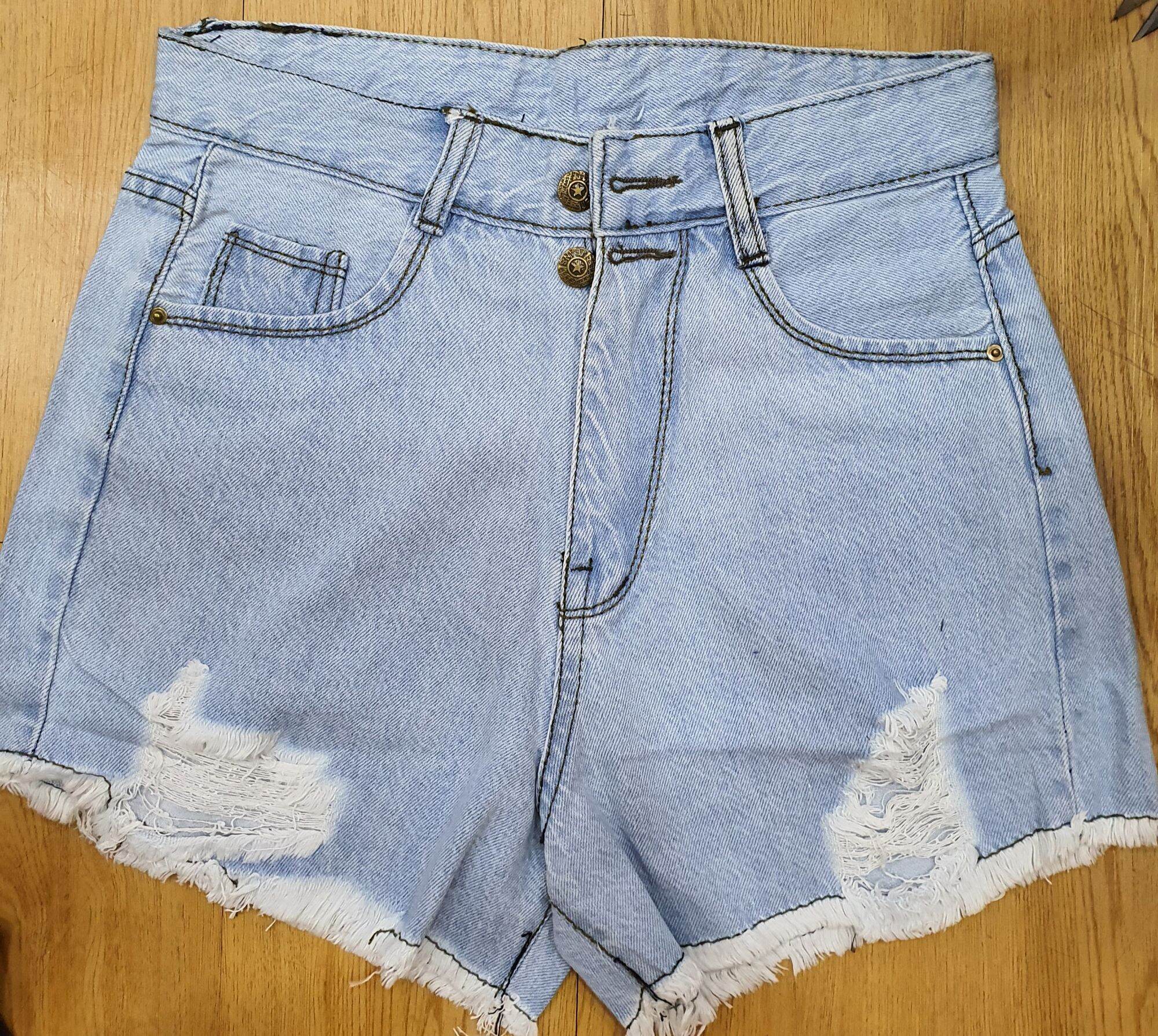 Quần shorts jeans nữ/quần bò nữ lưng cao/hàng quảng châu/hàng thiết kế/tôn dáng