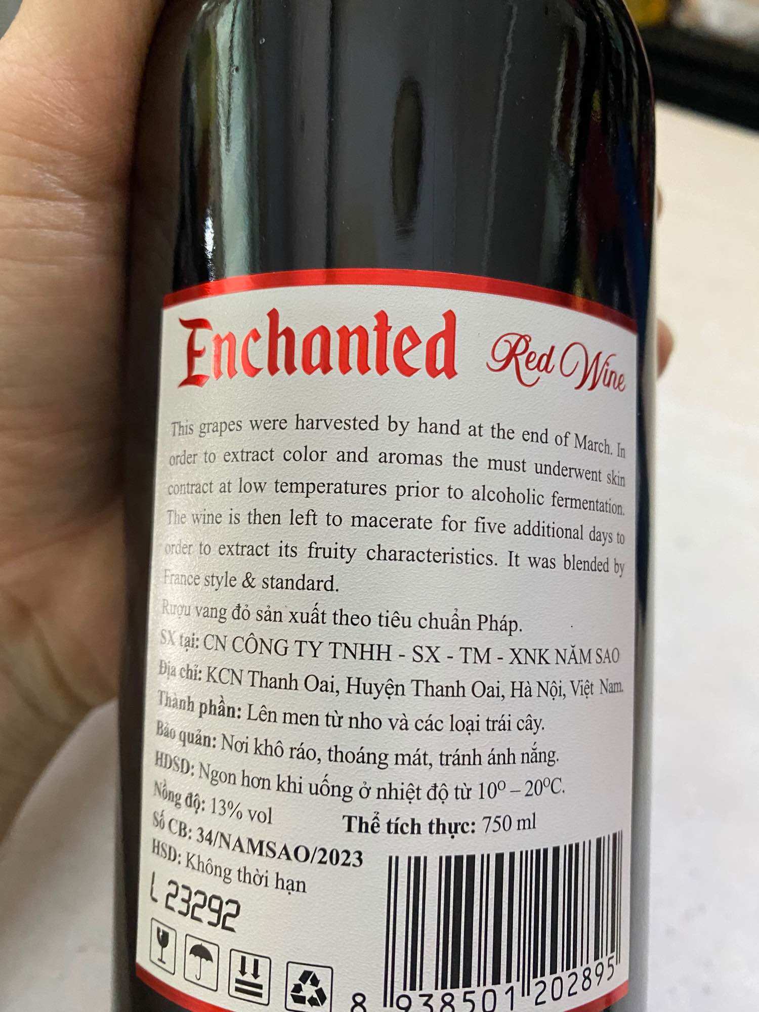 Vang Đỏ ENCHANTED Red Wine 13% 750ml