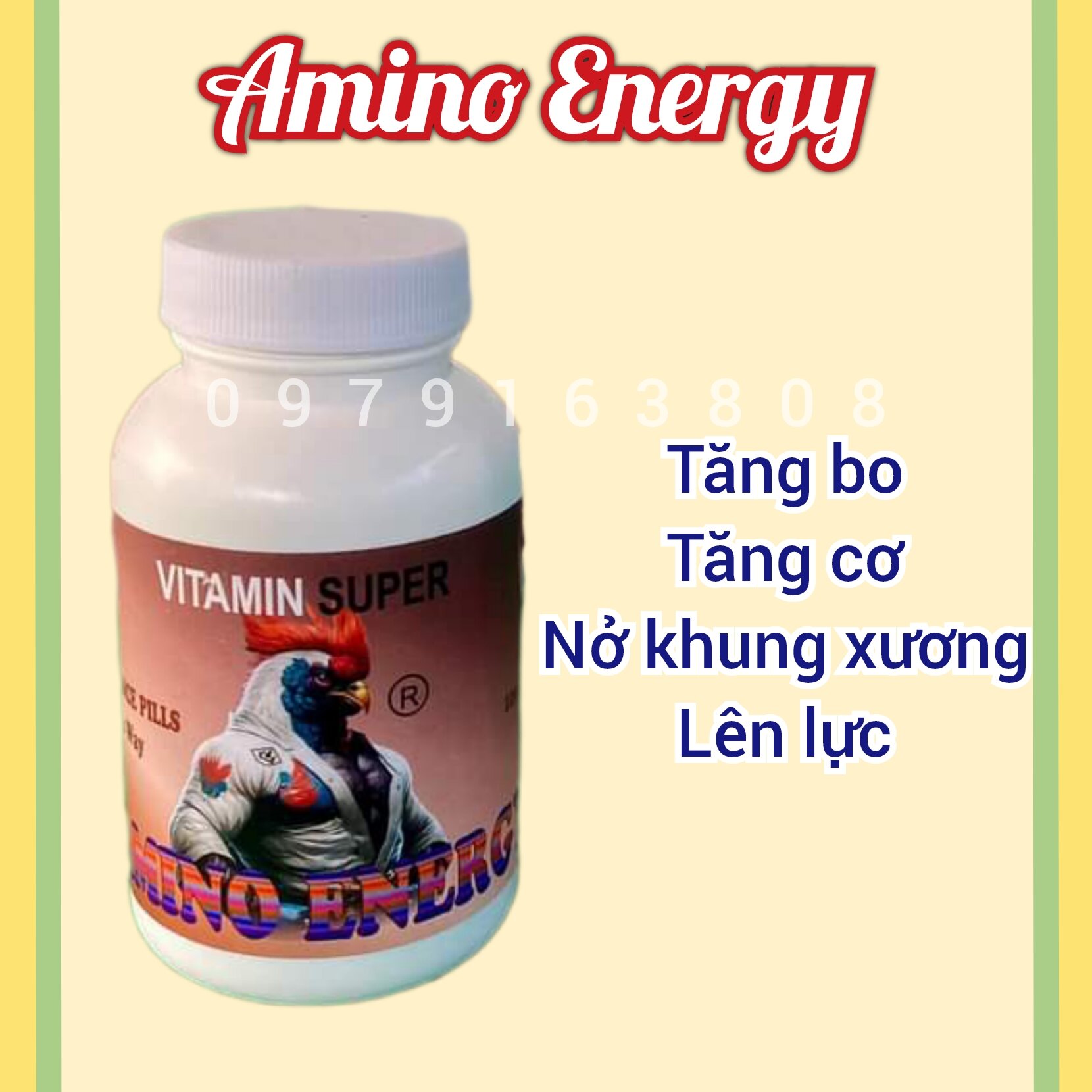 Amino Energy hủ 100v tăng bo, lên lực cho gà