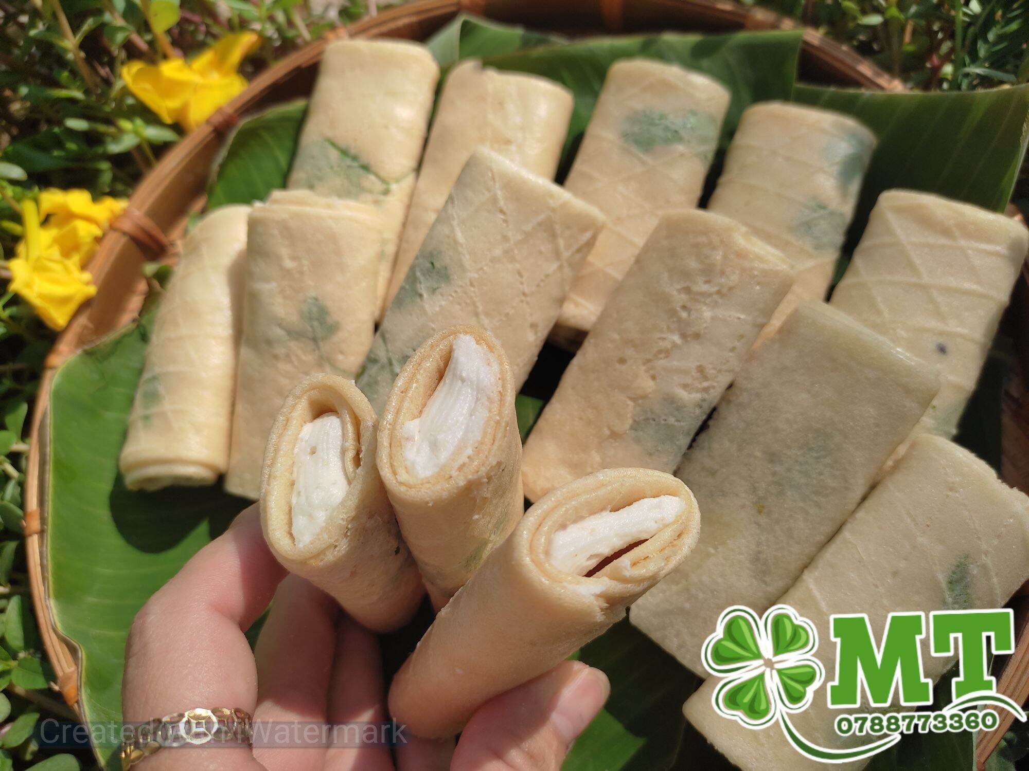 Bánh kẹp ngò nhân kem 1kg