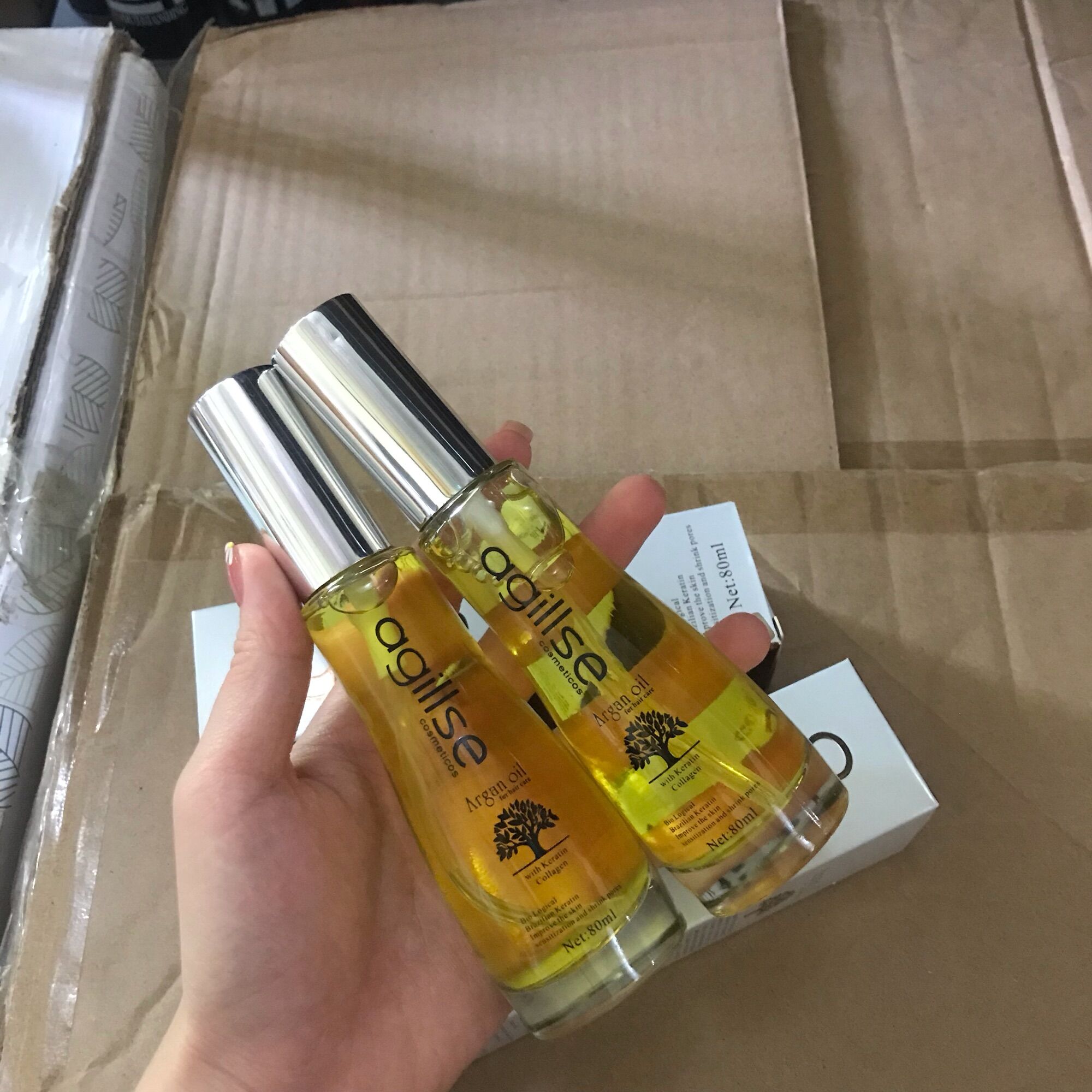 Tinh dầu dưỡng tóc Argan oil AGILLSE 80ML