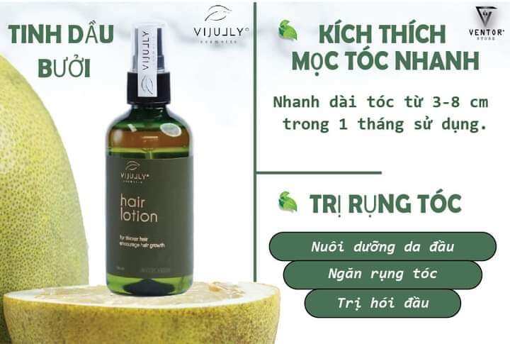 (Mẫu mới) Xịt tóc tinh dầu bưởi vijully. kích thích mọc tóc, giảm rụng tóc