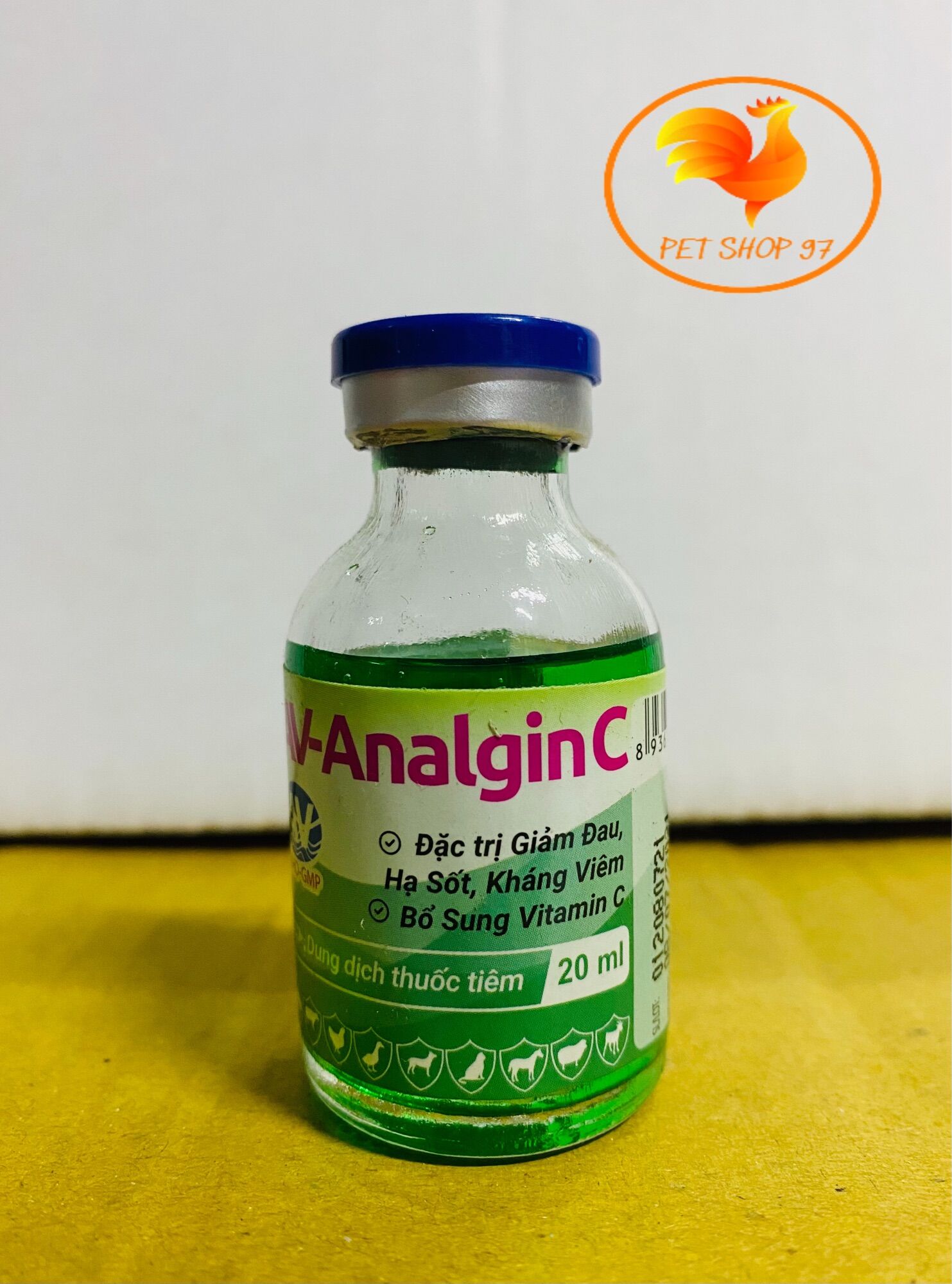 ANAGIN C chai 20ml giảm đau, hạ sốt, tăng sức đề kháng, chống stress cho gà đá