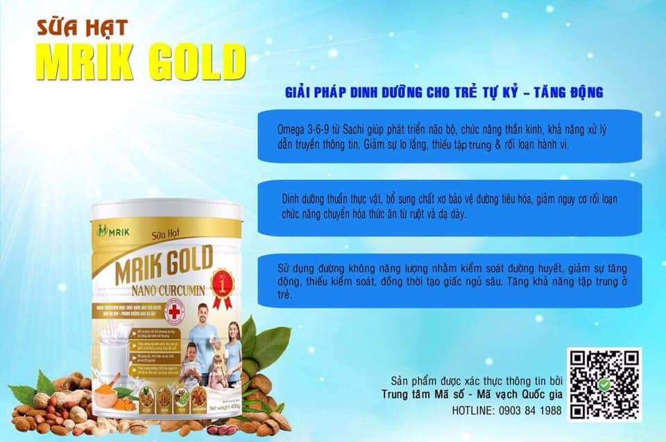 Sữa hạt MRIK GOLD (Nano Curcumin) 900g