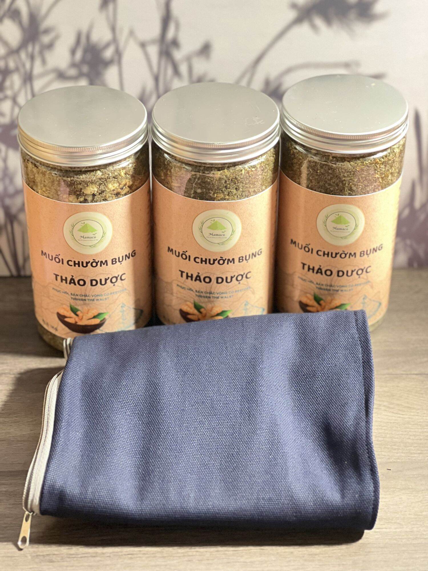 Combo muối thảo dược ngâm chân 3kg mamaco - tan mỡ cực hiệu quả, giảm mỡ bụng eo thon giúp săn chắc vùng da bụng tặng kèm đai quấn giảm eo