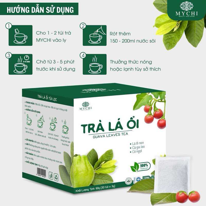 Trà Lá Ổi Mychi 30 Gói - Trà Túi Lọc