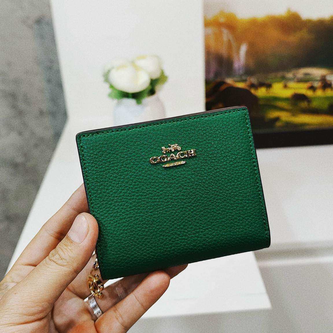 Ví coach® chất da rất dầy dặn da 🐂 100% xịn sò