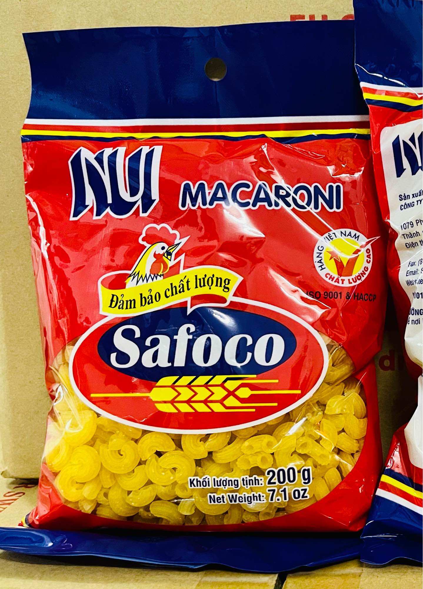 Nui ống/Nui sao/Nui chữ c Safoco gói (200g)