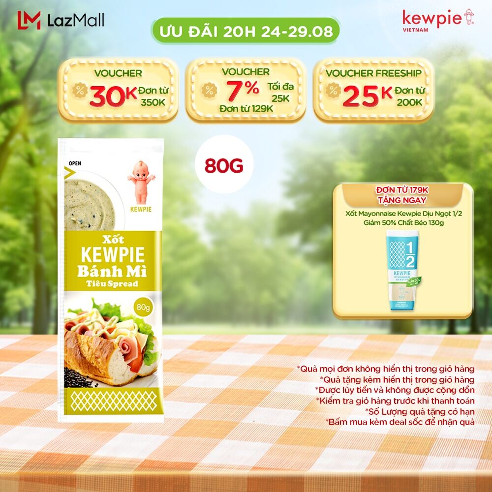Xốt kewpie bánh mì vị tiêu 80g