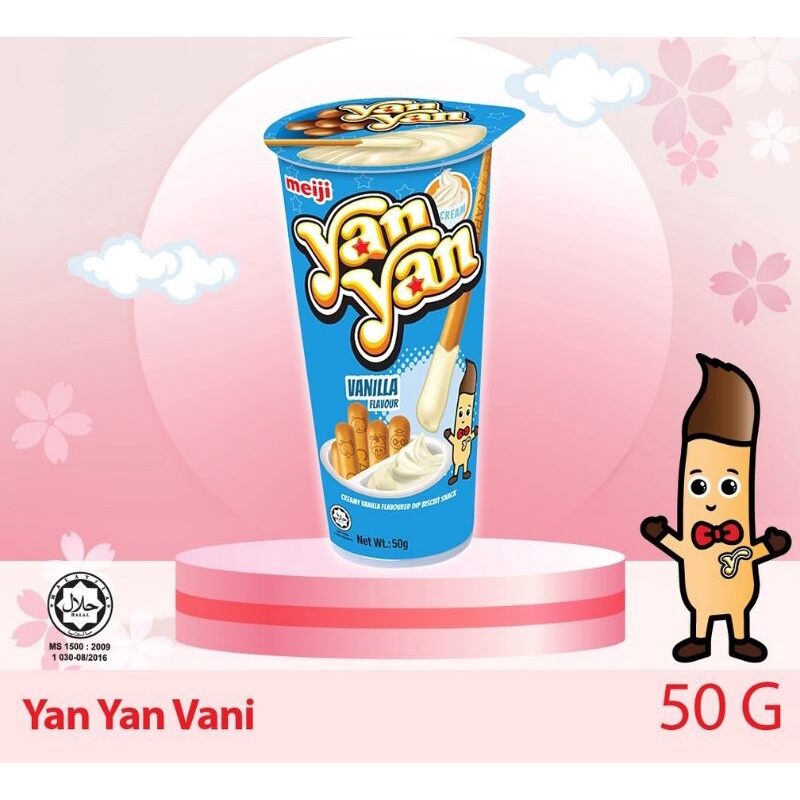 (5 Vị) Bánh Que Chấm Kem Yan Yan Meiji 50g