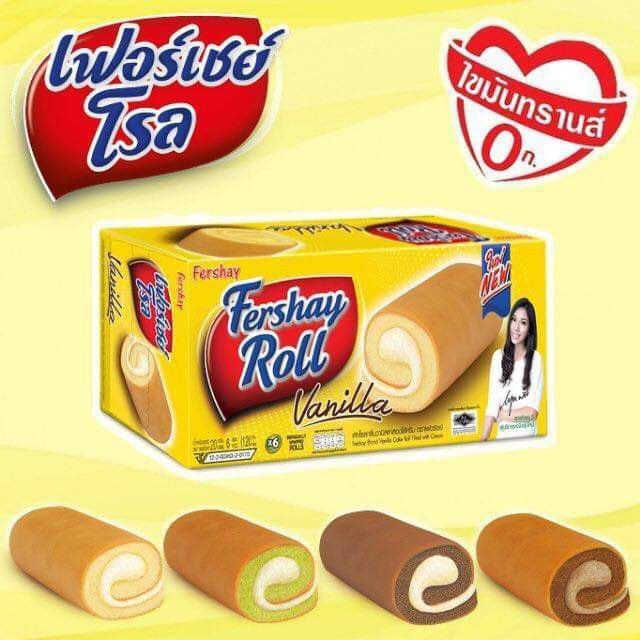 Bánh bông Lan cuộn Fershay Roll ( thái Lan 🇹🇭)