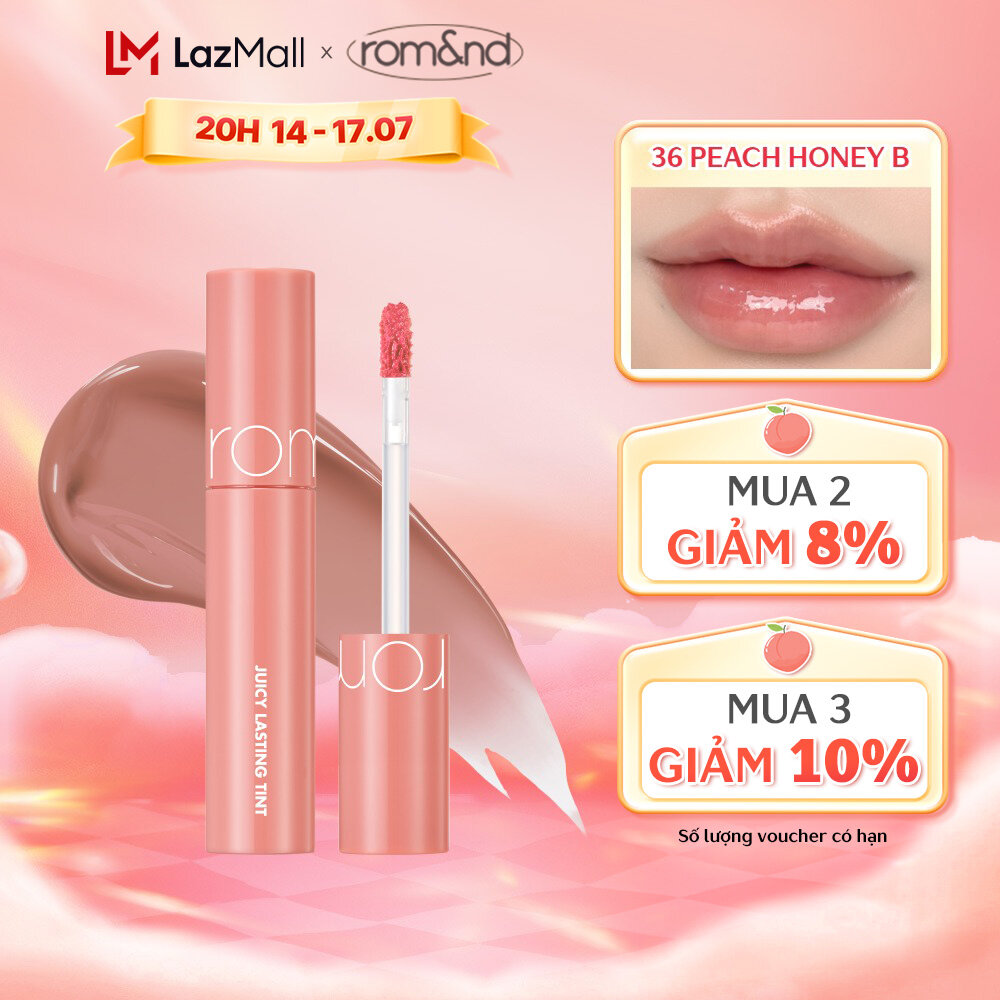 Son Tint lì cho môi căng mọng Hàn Quốc Romand Juicy Lasting Tint 5.5g
