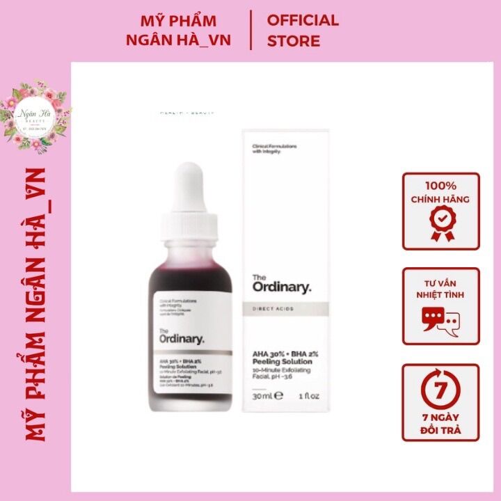 Tinh chất serum the ordinary aha30%+bha2% peeling solution thay da sinh học 30ml