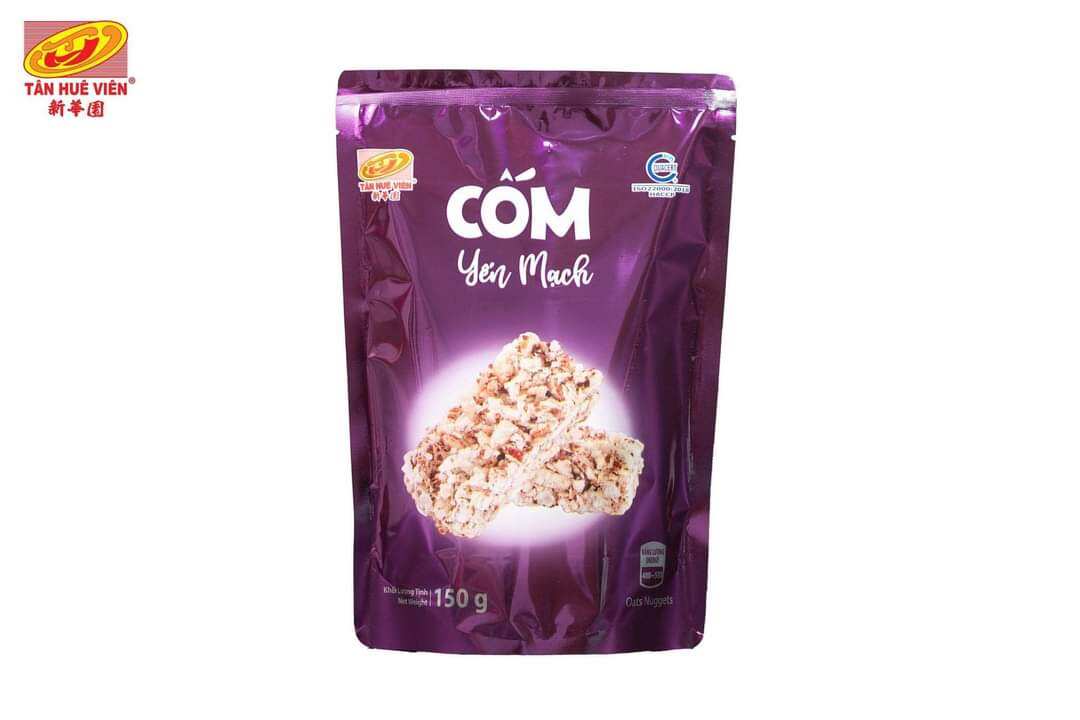 Cốm yến mạch-Tân Huê Viên,150gr/túit,hương hiệu nổi tiếng đặc sản miền Tây.Thành phần chủ yếu yến mạch và gạo lức,dinh dưỡng cao