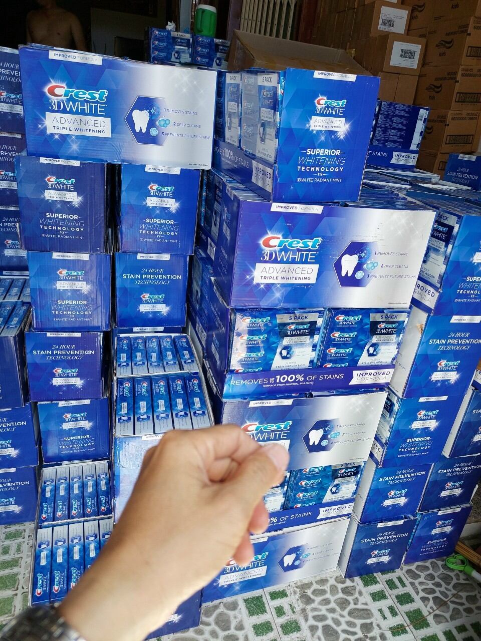 [Combo Lốc 5 Hộp] Kem Đánh Răng Crest 3D White Advanced 147g Mỹ