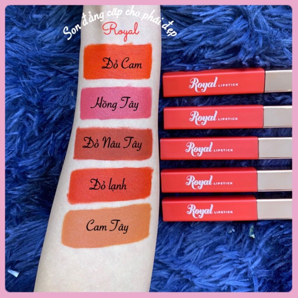 [ Son Kem lì Royal Lipstick_Siêu lỳ,Mềm môi_màu chuẩn]