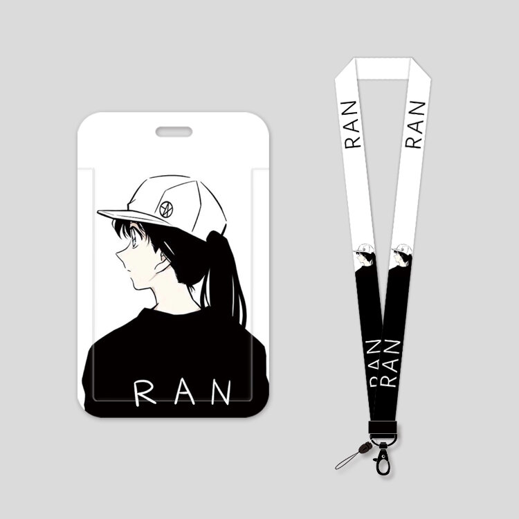 Detective Conan Bus Card Holder INS Couples Students Campus Meal Card Card Work Job Card Lanyard Fashion