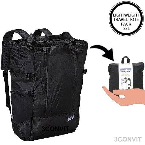 Patagonia lightweight travel discount tote pack 22l black