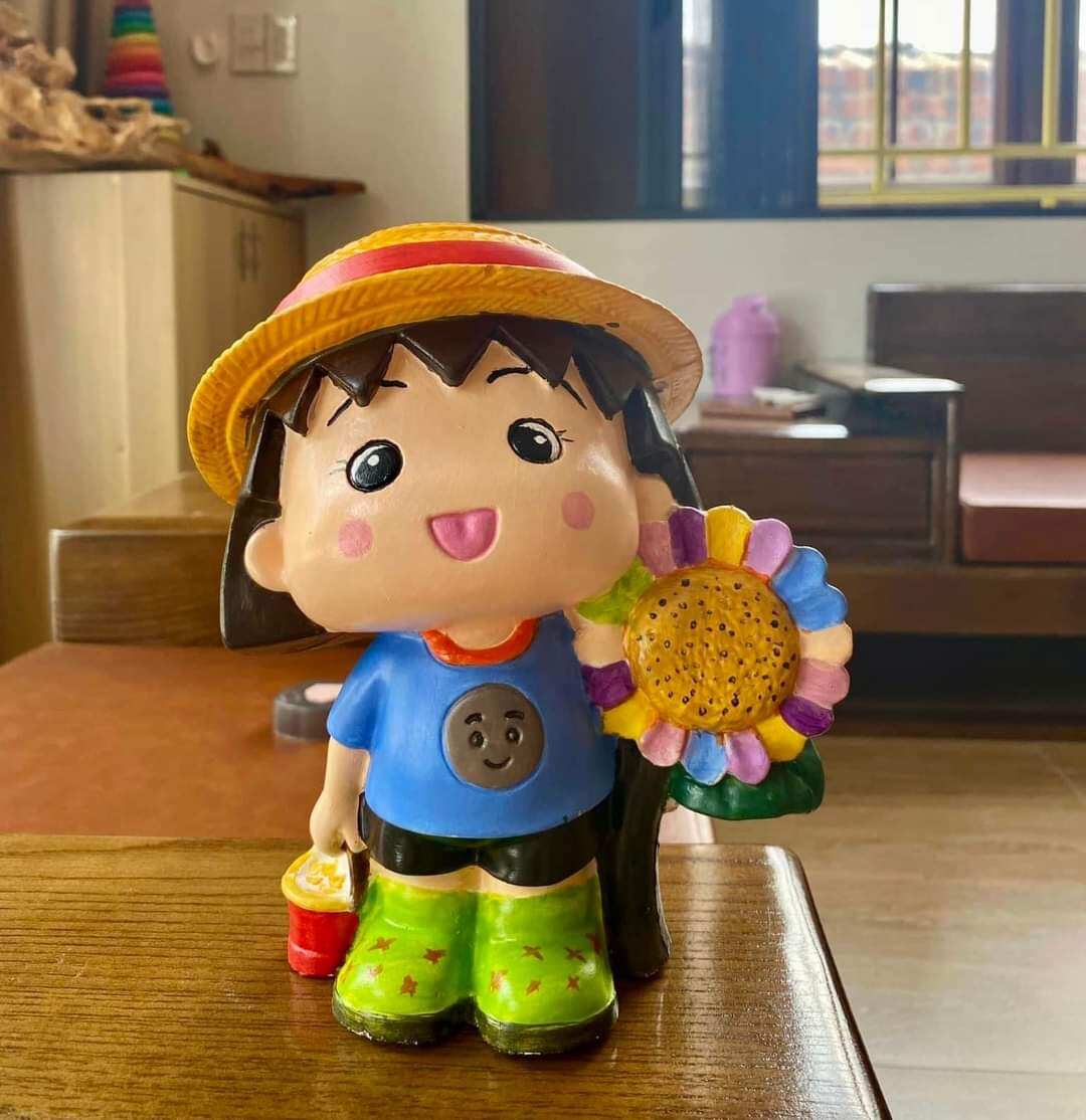 Tượng thạch cao tô màu maruko size đại