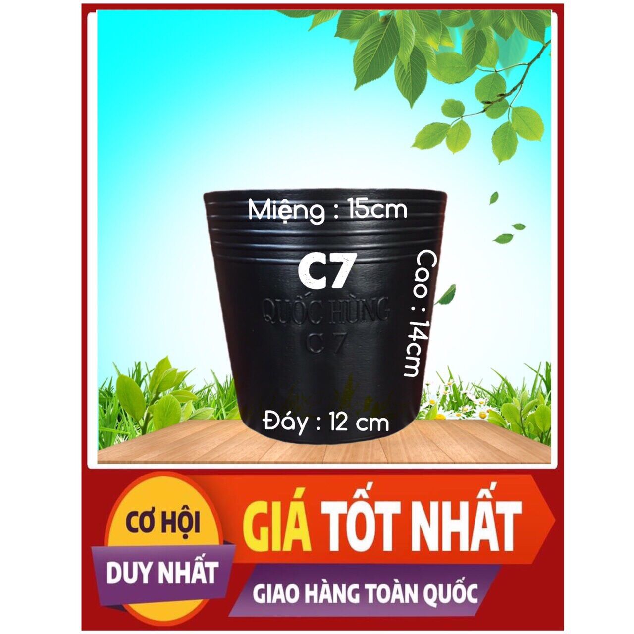Combo 20 chậu nhựa trồng Cây C7