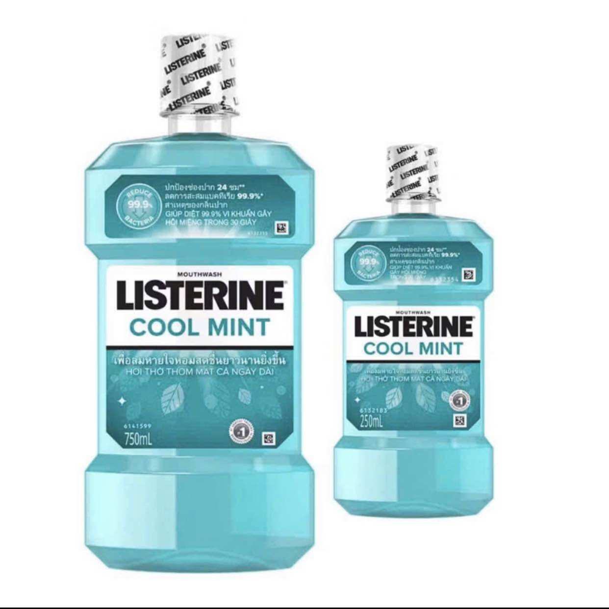 Combo 2 chai nước súc miệng LISTERINE THÁI 750ml và 250ml 🥰