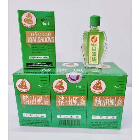 (7ml) 12 Chai Dầu Gió Xanh Kim Chuông Giảm Sưng Viêm, Đau Đầu, Đau Bụng 7ml/chai