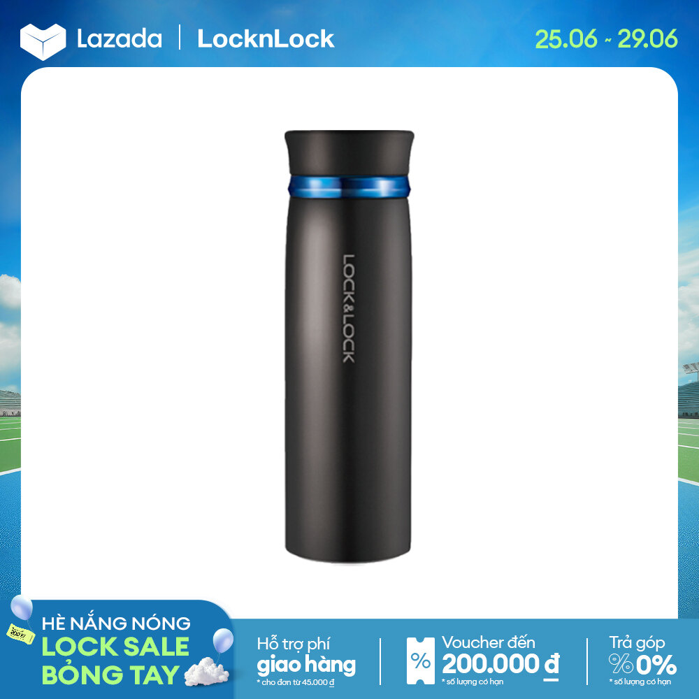 Bình Giữ Nhiệt Lock&Lock Feather Light 450ml LHC4131BKB (Đen) Thiết Kế Đẹp Mắt Tiện Dụng An Toàn Sử Dụng Hàng Chính Hãng