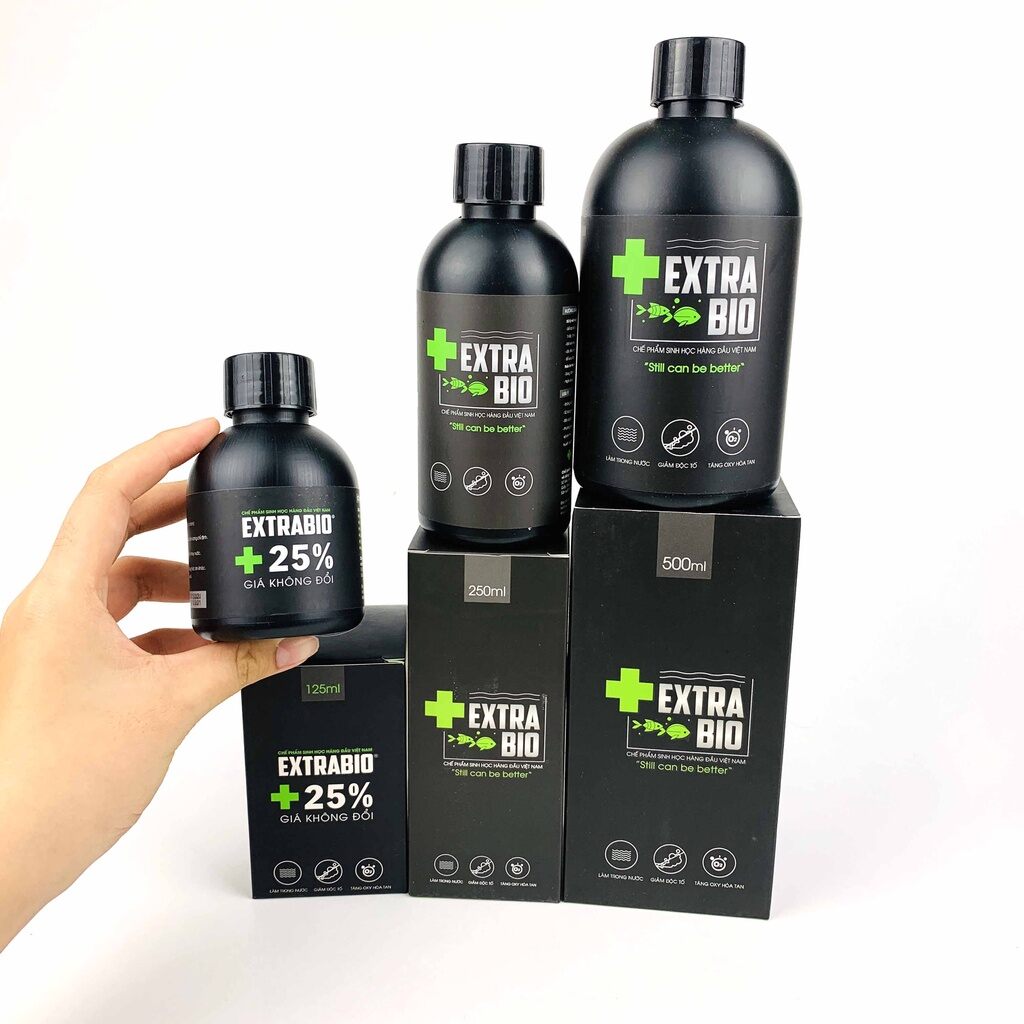 Vi sinh extra bio chai , vi sinh cho cá , vi sinh giúp trong nước hồ cá 125ml