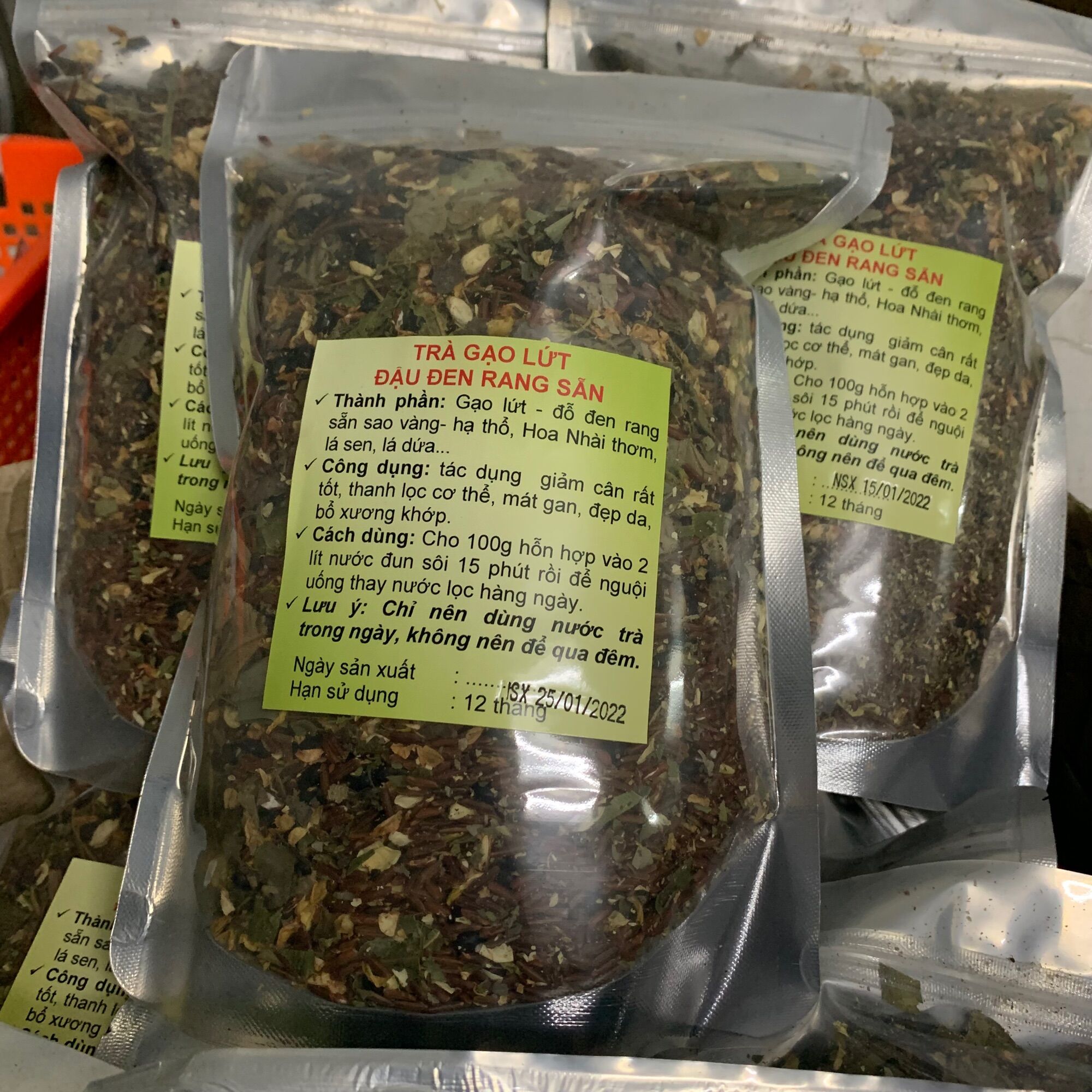 Trà gạo lứt đỗ đen lá sen hoa nhài 1kg