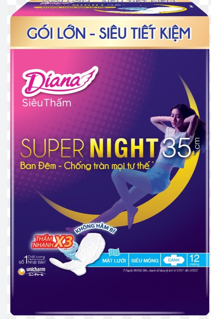 1gói Diana ban đêm 35cm 12 miếng/gói