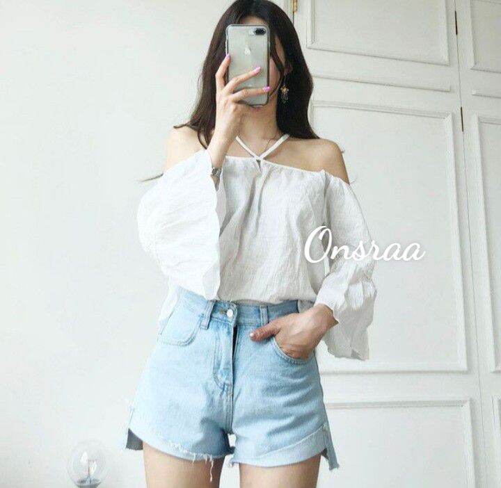 💯💔ÁO HỞ VAI NỮ TAY LOE ĐƠN GIẢN💯💔