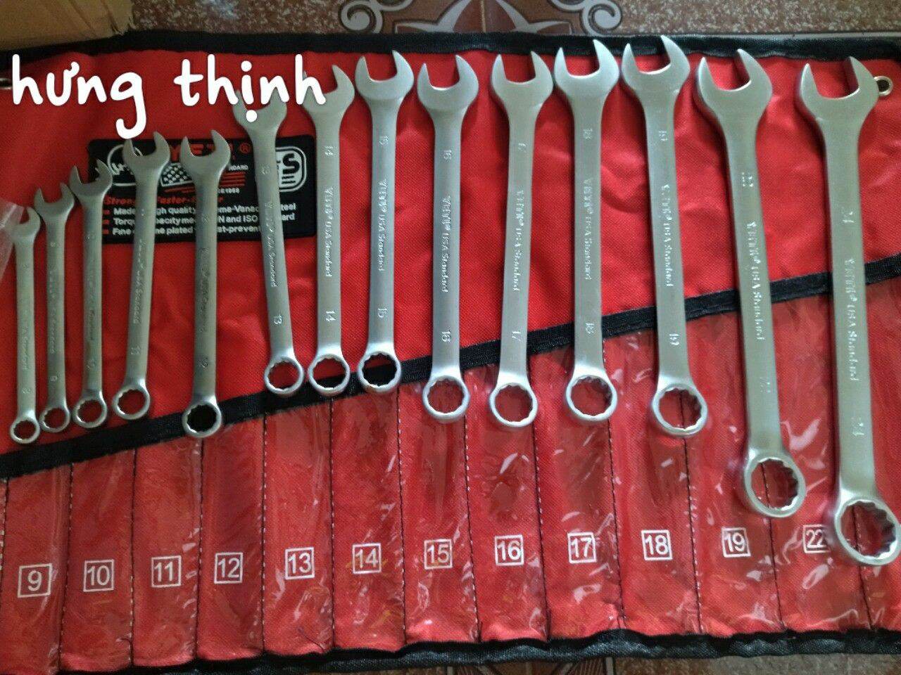 Bộ cờ Lê (cle )8-24 YETIR ( USA STANDARD )14 chi tiết