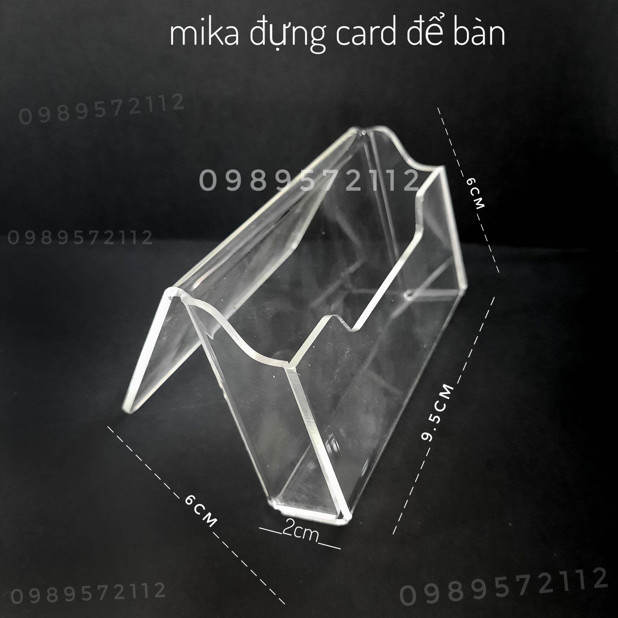 Hộp đựng card mika để bàn.(1 cái)