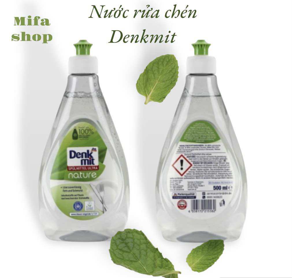 Nước rửa chén bát Denkmit nature 500ml của Đức