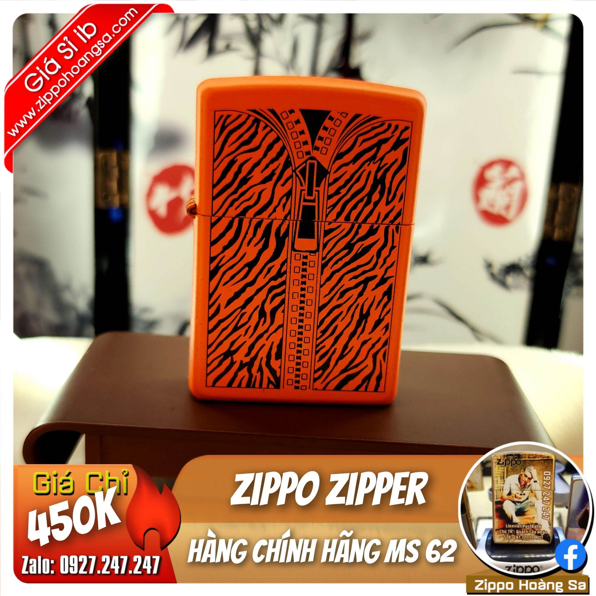 Zippo Zipper - Bật lửa chính hãng zippo MS 62
