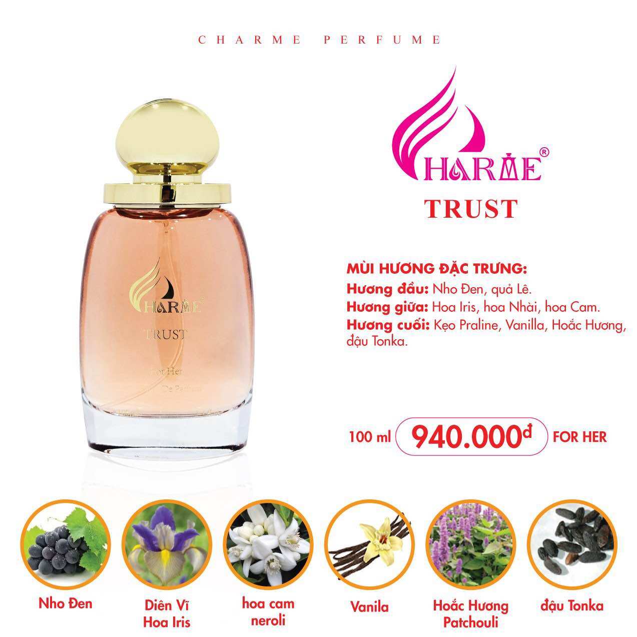 Nước hoa trust 50ml - trust 100ml