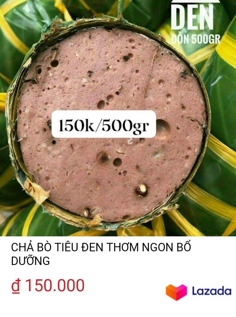 500gram Chả bò thơm ngon đặc sản Xứ Huế, không bột hàn the