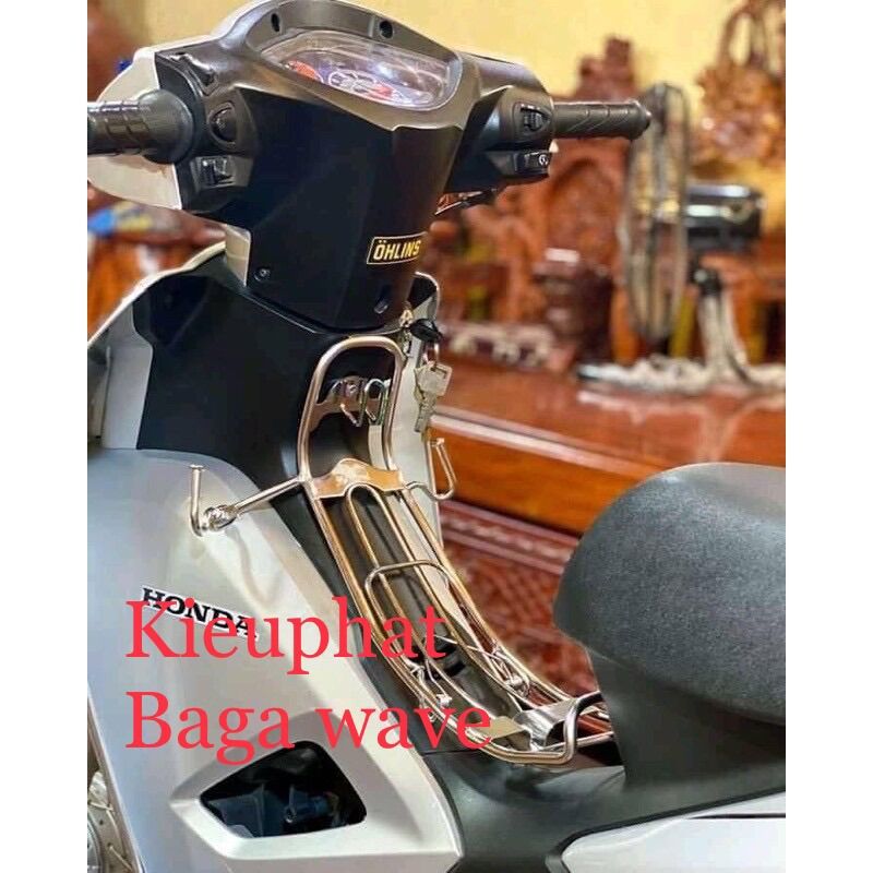Baga xuồng wave alfa @ 110cc 2017 --> 2021 inox