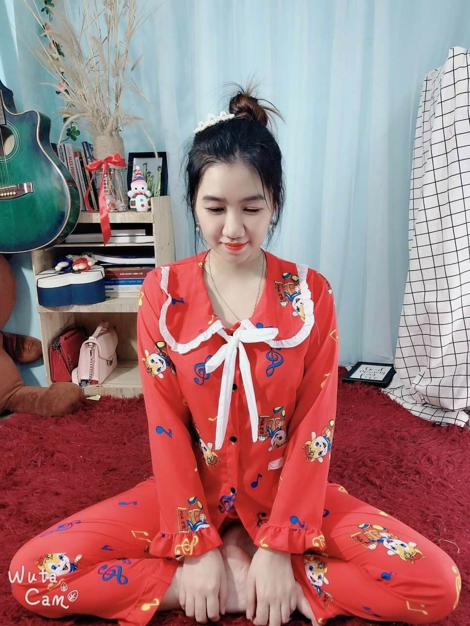 [Freeship] ĐỒ BỘ LỤA QUẦN DÀI TIỂU THƯ MẶC NHÀ CÓ TÚI  - M70