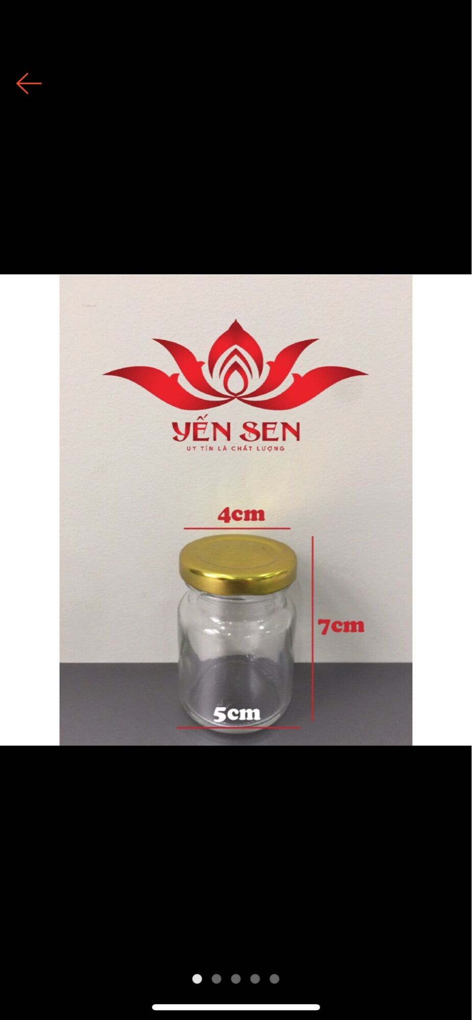 Set 5 hủ thuỷ tinh chưng yến 70ml loại 1